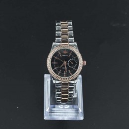 Casual Analogue Quartz Ladies Wrist Watch - Silver Rose Gold Strap