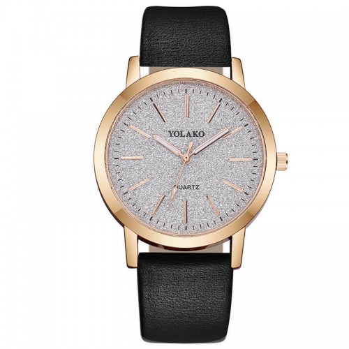 Women's Fashion Quartz Analog Wrist Watch - Black image