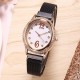 Rhinestone Oval Dial Women's Wrist Watch - Black image