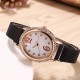 Rhinestone Oval Dial Women's Wrist Watch - Black image
