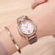 Rhinestone Oval Dial Women's Wrist Watch - Gold image