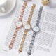 Luxury Round Dial Bracelet Wrist Watch - Rose Gold image