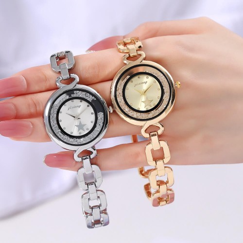 Women's Sand Ball Flow Stylish Quartz Watch - Gold image