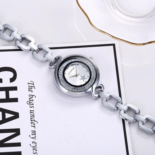 Women's Sand Ball Flow Stylish Quartz Watch - Silver image