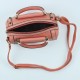 Zipper closure Leather Handbag For Ladies - Orange image