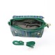 Zipper Closure Leather Messenger Bag For Women - Green image