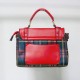 Zipper Closure Leather Messenger Bag For Women - Red image