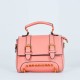 Rivets Fashion Magnetic Closure Women's Leather Shoulder Bag - Red image
