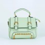 Rivets Fashion  Magnetic Closure Women's Leather Shoulder Bag - Green