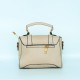 Rivets Fashion Magnetic Closure Women's Leather Shoulder Bag - Brown image