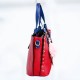 Women's Leather Hand Bag Furry Cartoon Ball - Red image