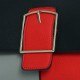 Buckle Closure Contrast Women Shoulder Handbag - Red image