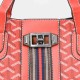 Rotating Closure Synthetic Leather Women's Hand Bag Set - Red image