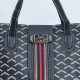  Rotating Closure Nylon Strap Women's Leather Hand Bag - Black image