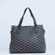 Rotating Closure Nylon Strap Women's Leather Hand Bag - Black image