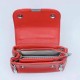 Dual Zipper Magnetic Flap closure women's Shoulder Bag - Red image
