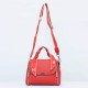 Dual Zipper Magnetic Flap closure women's Shoulder Bag - Red image