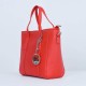 Pendant Fashion Magnetic Closure Women's Synthetic Leather Hand Bag - Red image