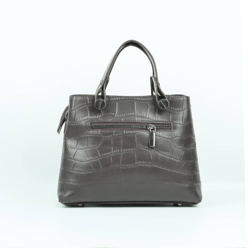 Women's Fashion Leather Tote shoulder Bag - Chocolate image