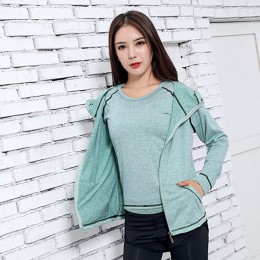 Casual Three Piece Zipper Closure Tracksuit for Women - Light Green