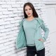 Casual Three Piece Zipper Closure Tracksuit for Women - Light Green image
