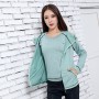 Casual Three Piece Zipper Closure Tracksuit for Women - Light Green