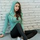 Casual Three Piece Zipper Closure Tracksuit for Women - Light Green image