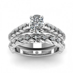 Women's Fashion Cubic Shape Gem Wind Ring - Silver