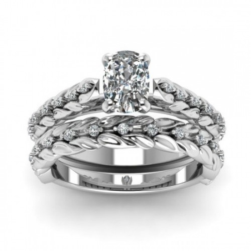 Women's Fashion Cubic Shape Gem Wind Ring - Silver image