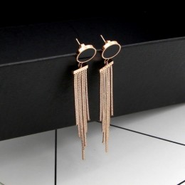 Chain Cascade Long Drop Earrings For Women's - Gold 
