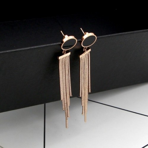 Chain Cascade Long Drop Earrings For Women's 