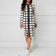 Mid Length Pencil Dress Slim Pack Sleeve Dress - White image