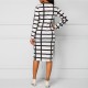 Mid Length Pencil Dress Slim Pack Sleeve Dress - White image