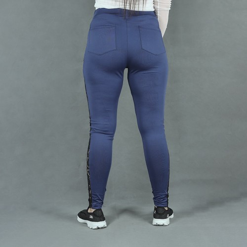 Gothic Sexy Lace Hip Lift Sports Pants - Blue image