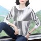 Long-Sleeved Trendy Cotton Fabric Women Hoodie - White image