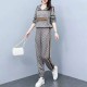 Western Style Sports Long Sleeve Two-Piece Tide Sportswear - Beige image