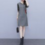 Trendy Long Sleeve Mid-Length Women Hoodie - Grey
