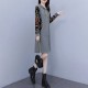Trendy Long Sleeve Mid-Length Women Hoodie - Grey image