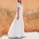 Elegant Style Cross-Border Lace Long Maxi Dress - White image