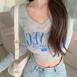 Trendy Slim-Type Long Sleeve Women Winter Sweater - Grey