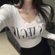 Trendy Slim-Type Long Sleeve Women Winter Sweater - White image