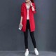 Casual Style Alphabet Printing Zip Up Long Hoodie - Red image