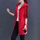 Casual Style Alphabet Printing Zip Up Long Hoodie - Red image