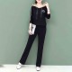 Sports Long Sleeve Drawstring Hooded Tracksuit - Black image