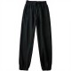 Plain Workout Drawstring Waist Closure Sweatpants - Black image