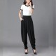Fabulous Harem High Waist Solid Viscose Women Patiala Pants - Black image