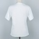 Korean Style Short Sleeve Letters Printed Round Neck Women Tops - White image