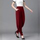 Fabulous Harem High Waist Solid Viscose Women Patiala Pants - Red image