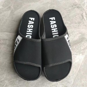 Platform Round Toe Soft Flat Bottom Women Slippers - Black