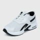 Lace Up Breathable Round Toe Mesh Sports Sneakers - Black image